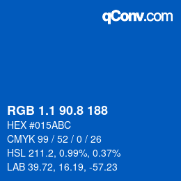 Color code: RGB 1.1 90.8 188 | qconv.com