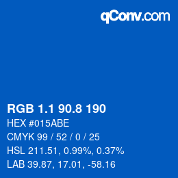 カラーコード: RGB 1.1 90.8 190 | qconv.com