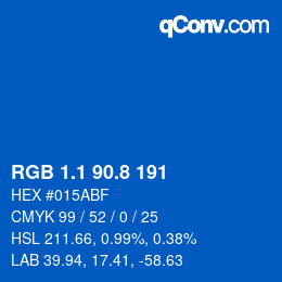 カラーコード: RGB 1.1 90.8 191 | qconv.com