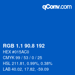 カラーコード: RGB 1.1 90.8 192 | qconv.com