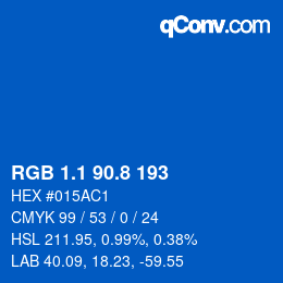 Color code: RGB 1.1 90.8 193 | qconv.com