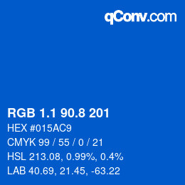 カラーコード: RGB 1.1 90.8 201 | qconv.com