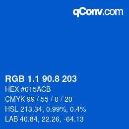 カラーコード: RGB 1.1 90.8 203 | qconv.com