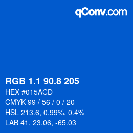 カラーコード: RGB 1.1 90.8 205 | qconv.com