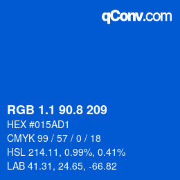カラーコード: RGB 1.1 90.8 209 | qconv.com