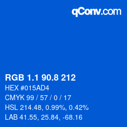 カラーコード: RGB 1.1 90.8 212 | qconv.com