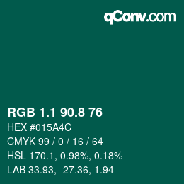 カラーコード: RGB 1.1 90.8 76 | qconv.com