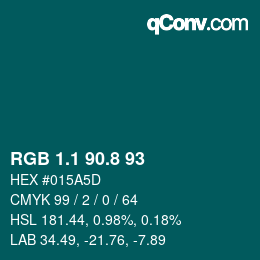 Farbcode: RGB 1.1 90.8 93 | qconv.com