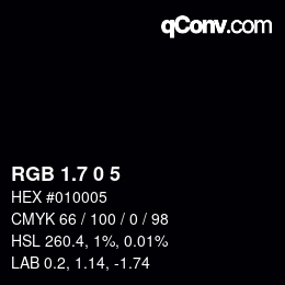 カラーコード: RGB 1.7 0 5 | qconv.com