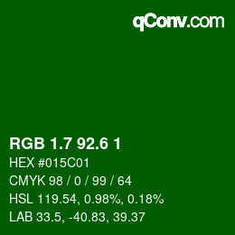 カラーコード: RGB 1.7 92.6 1 | qconv.com