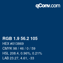 Farbcode: RGB 1.9 56.2 105 | qconv.com