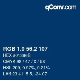 Color code: RGB 1.9 56.2 107 | qconv.com