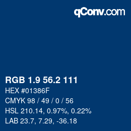 Color code: RGB 1.9 56.2 111 | qconv.com