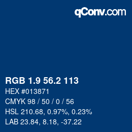Color code: RGB 1.9 56.2 113 | qconv.com
