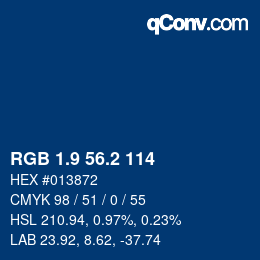 Color code: RGB 1.9 56.2 114 | qconv.com