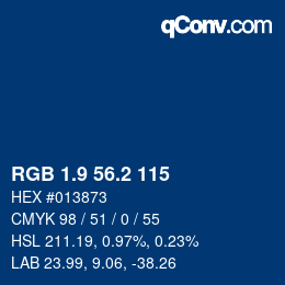 Color code: RGB 1.9 56.2 115 | qconv.com