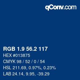 Color code: RGB 1.9 56.2 117 | qconv.com