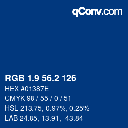 Color code: RGB 1.9 56.2 126 | qconv.com