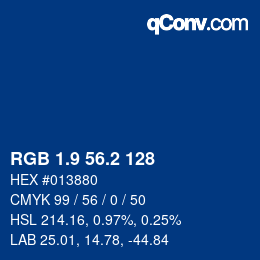 Color code: RGB 1.9 56.2 128 | qconv.com