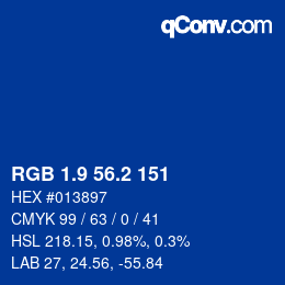 Color code: RGB 1.9 56.2 151 | qconv.com