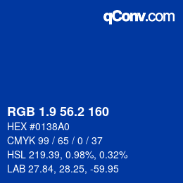 Color code: RGB 1.9 56.2 160 | qconv.com