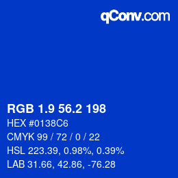 カラーコード: RGB 1.9 56.2 198 | qconv.com
