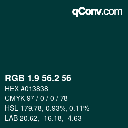 Color code: RGB 1.9 56.2 56 | qconv.com
