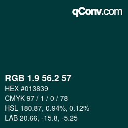 Color code: RGB 1.9 56.2 57 | qconv.com