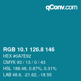 Color code: RGB 10.1 126.8 146 | qconv.com