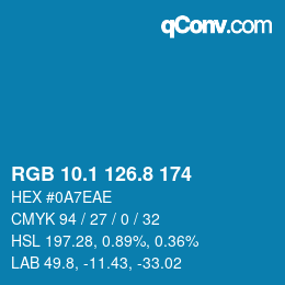 Color code: RGB 10.1 126.8 174 | qconv.com
