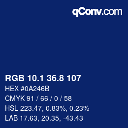Color code: RGB 10.1 36.8 107 | qconv.com
