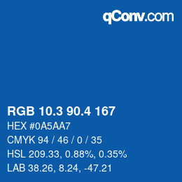カラーコード: RGB 10.3 90.4 167 | qconv.com