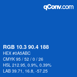 カラーコード: RGB 10.3 90.4 188 | qconv.com