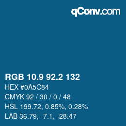 Color code: RGB 10.9 92.2 132 | qconv.com