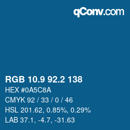 Color code: RGB 10.9 92.2 138 | qconv.com