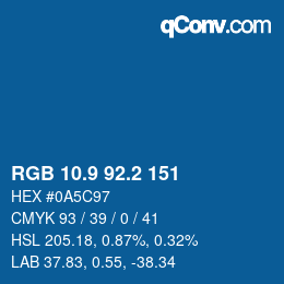 Código de color: RGB 10.9 92.2 151 | qconv.com