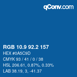 Color code: RGB 10.9 92.2 157 | qconv.com