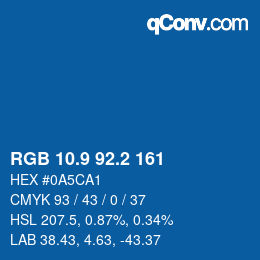 Color code: RGB 10.9 92.2 161 | qconv.com