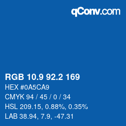 Color code: RGB 10.9 92.2 169 | qconv.com