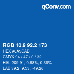 Color code: RGB 10.9 92.2 173 | qconv.com