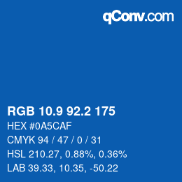 Color code: RGB 10.9 92.2 175 | qconv.com