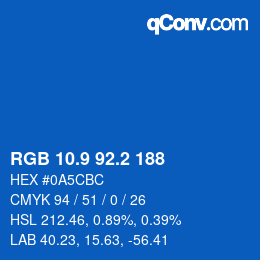 Color code: RGB 10.9 92.2 188 | qconv.com