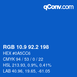 Color code: RGB 10.9 92.2 198 | qconv.com