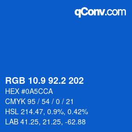 Color code: RGB 10.9 92.2 202 | qconv.com