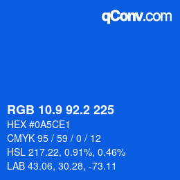 Color code: RGB 10.9 92.2 225 | qconv.com