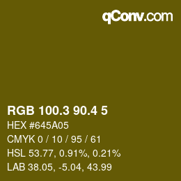 カラーコード: RGB 100.3 90.4 5 | qconv.com