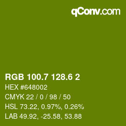 カラーコード: RGB 100.7 128.6 2 | qconv.com