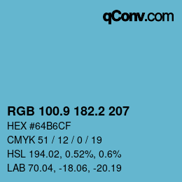 Color code: RGB 100.9 182.2 207 | qconv.com