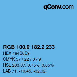 Color code: RGB 100.9 182.2 233 | qconv.com