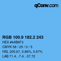 Color code: RGB 100.9 182.2 243 | qconv.com